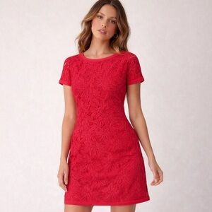 donna morgan red lace dress Scarlet Lace Dress